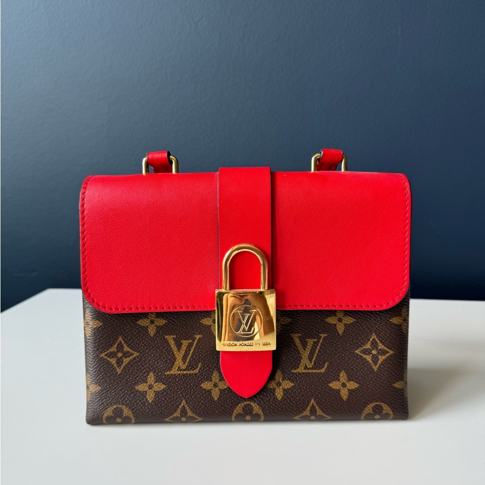 Louis Vuitton Red and Brown Monogram Bag Locky BB